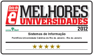 Selo 5 Estrelas do Guia de Estudantes para o Curso de Sistemas de Informação em 2012